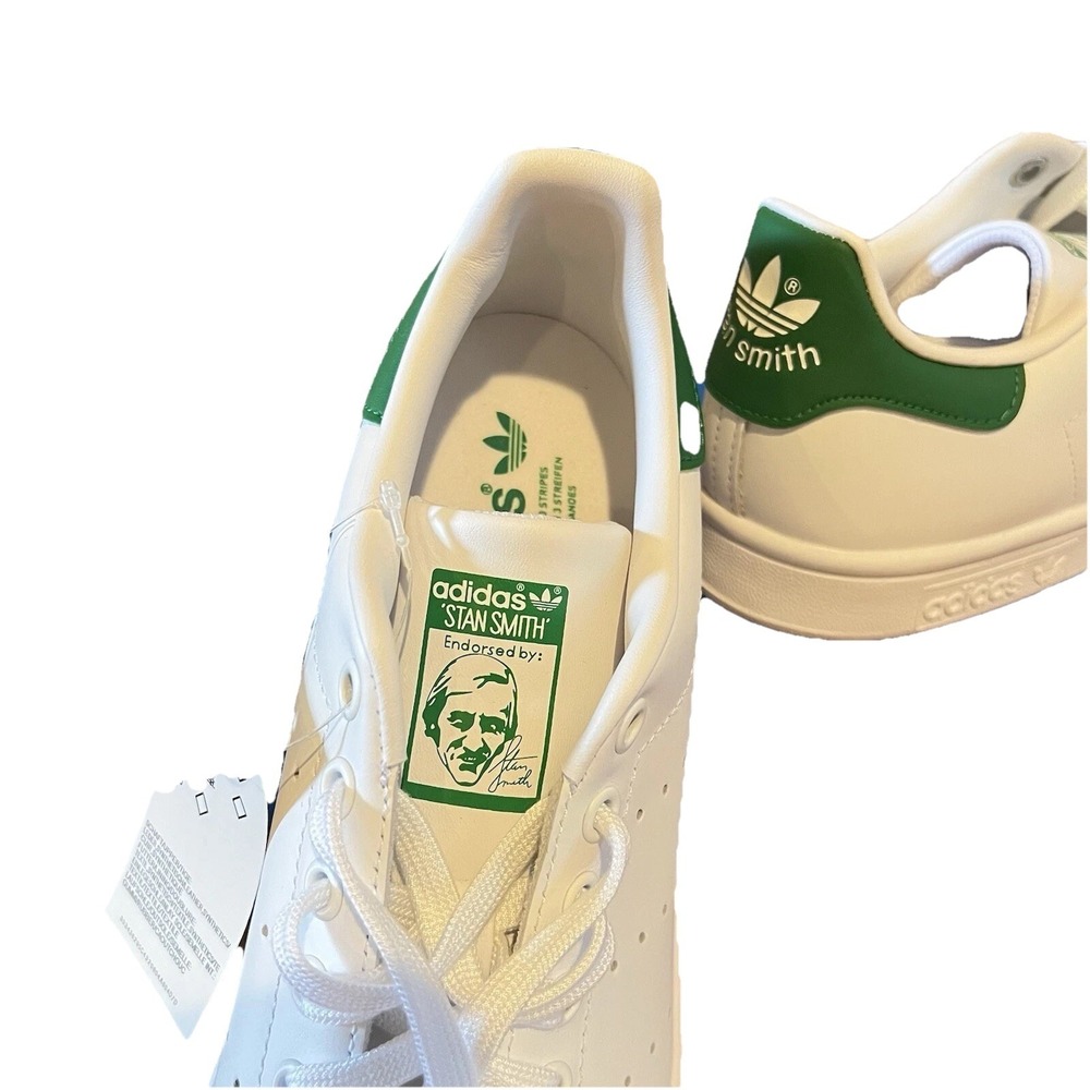 Adidas Originals Men Stan Smith Shoes Sz 8 White Sneaker Leather Casual Athletic - Picture 4 of 15
